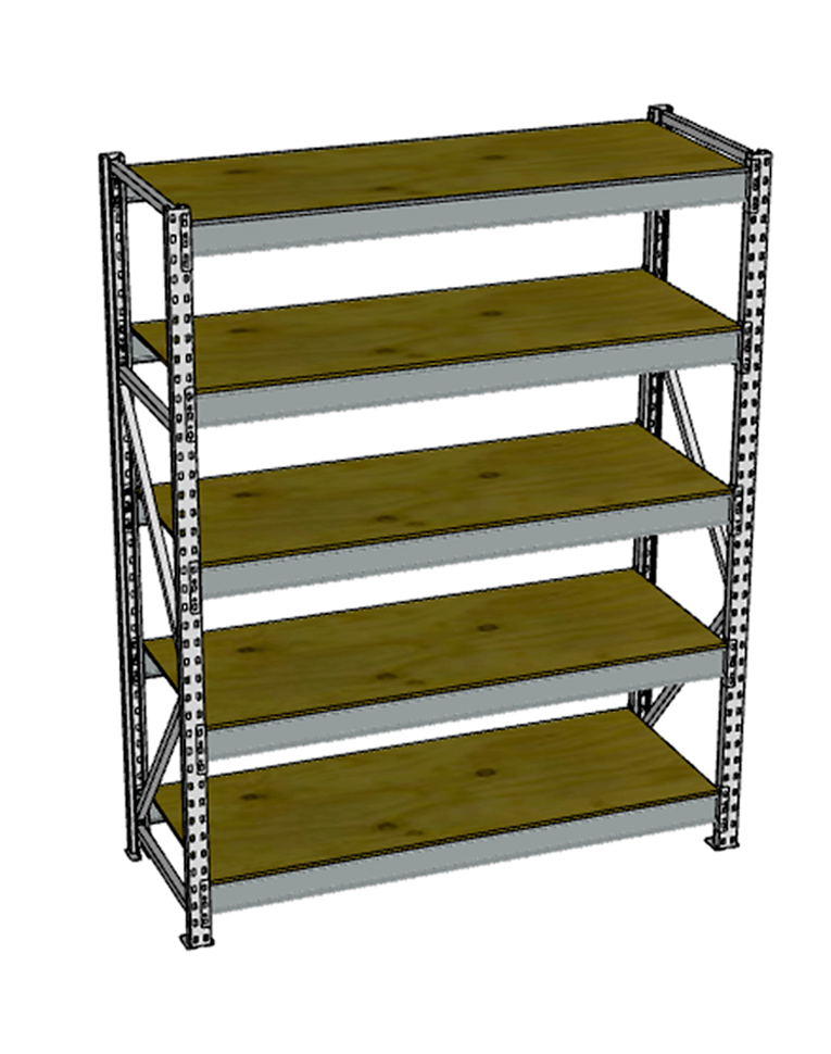 Стеллаж грузовой СГР 2500x1500x600 5 полок (фанера) купить в Калуге Стеллаж грузовой СГР 2500x1500x600 5 полок (фанера) купить в Калуге