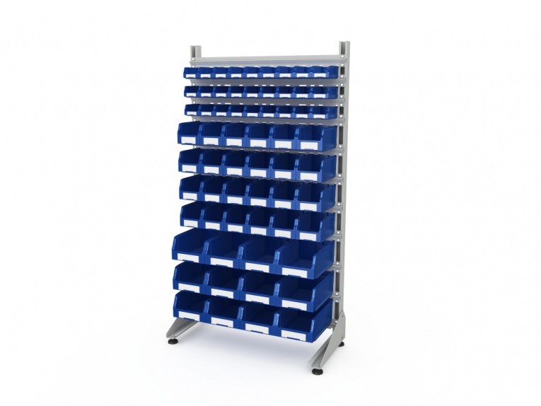 Стеллаж для пластиковых лотков SORTEX односторонний 1800x1000x450.05 купить в Калуге Стеллаж для пластиковых лотков SORTEX односторонний 1800x1000x450.05 купить в Калуге