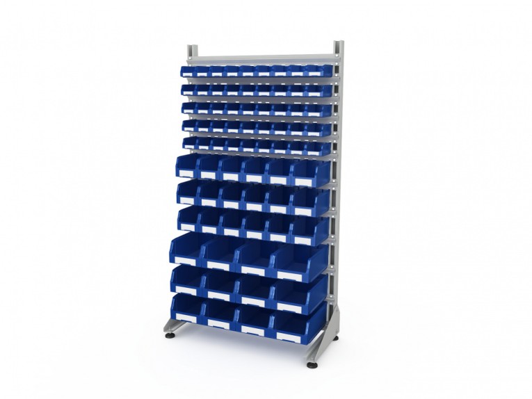 Стеллаж для пластиковых лотков SORTEX односторонний 1800x1000x450.06 купить в Калуге Стеллаж для пластиковых лотков SORTEX односторонний 1800x1000x450.06 купить в Калуге