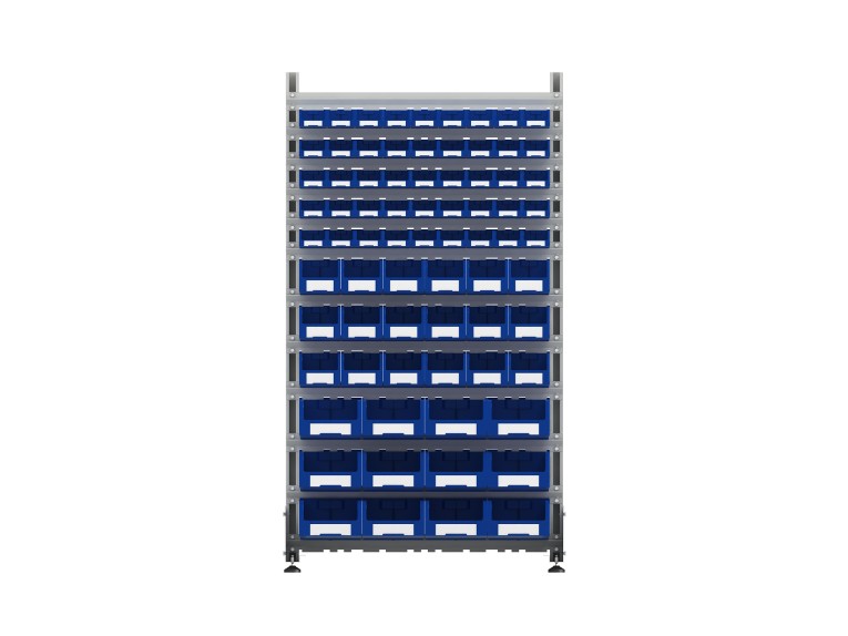 Стеллаж для пластиковых лотков SORTEX односторонний 1800x1000x450.06 купить в Калуге Стеллаж для пластиковых лотков SORTEX односторонний 1800x1000x450.06 купить в Калуге