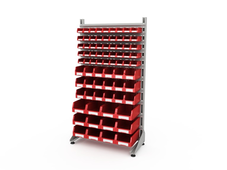 Стеллаж для пластиковых лотков SORTEX односторонний 1800x1000x450.06 купить в Калуге Стеллаж для пластиковых лотков SORTEX односторонний 1800x1000x450.06 купить в Калуге