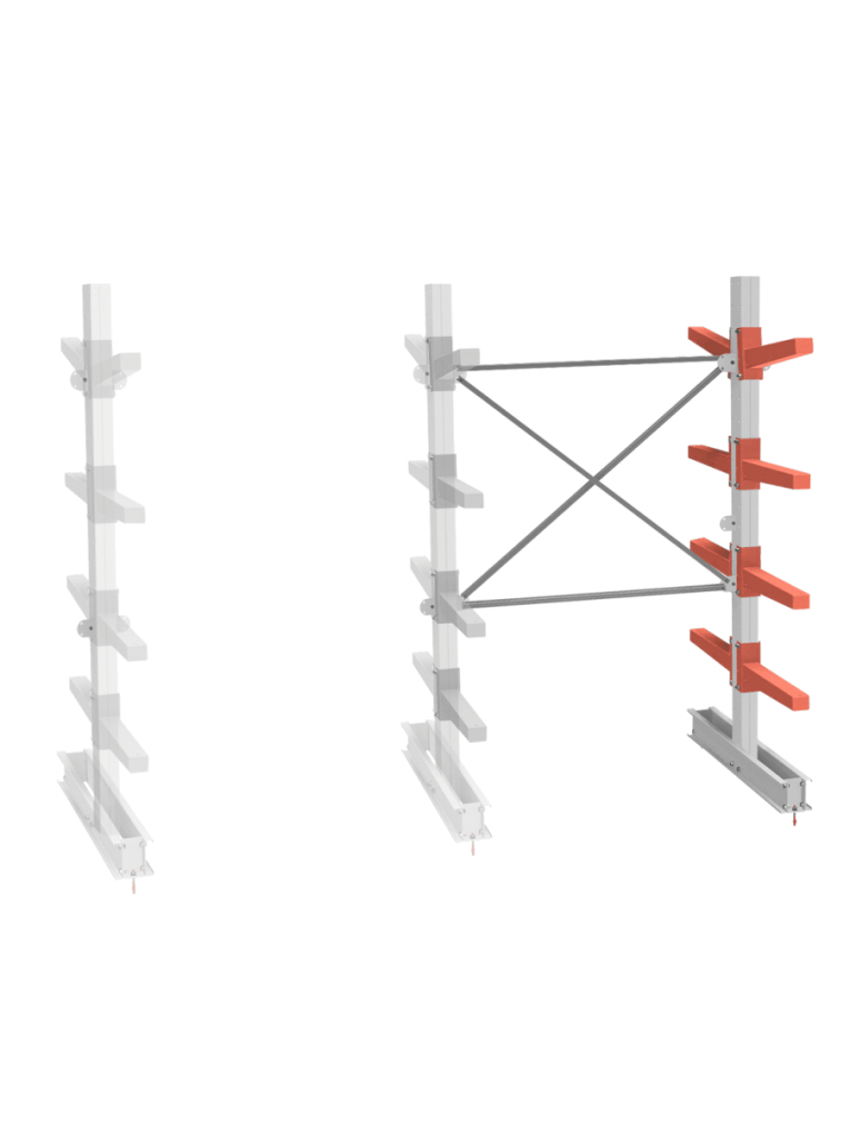 СТ-062 Стеллаж двухсторонний 4 яруса ДОП. купить в Калуге