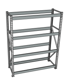 Стеллаж грузовой СГР 2500x1800x1000 4 полки (без настила) Стеллаж грузовой СГР 2500x1800x1000 4 полки (без настила)