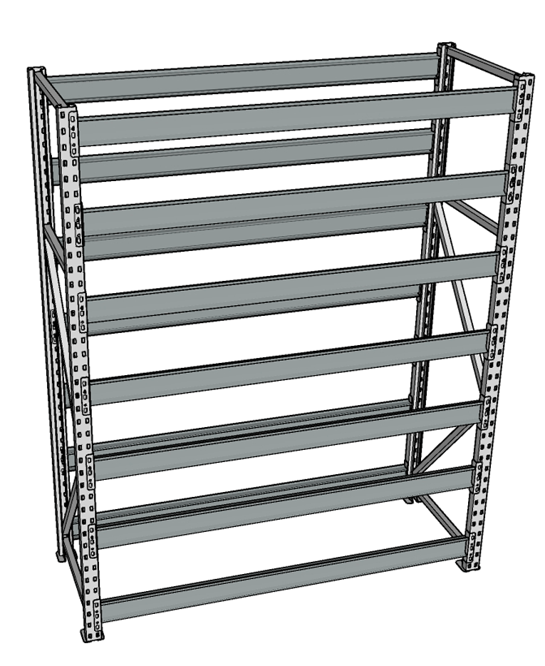 Стеллаж грузовой СГР 2000x2100x1000 7 полок (без настила) купить в Калуге Стеллаж грузовой СГР 2000x2100x1000 7 полок (без настила) купить в Калуге