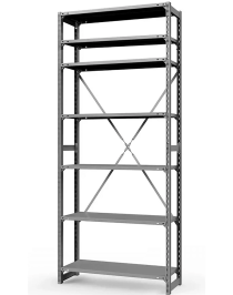 Стеллаж ТСУ 1800x1200x500 7 полок (300 кг, перф) Стеллаж ТСУ 1800x1200x500 7 полок (300 кг, перф)