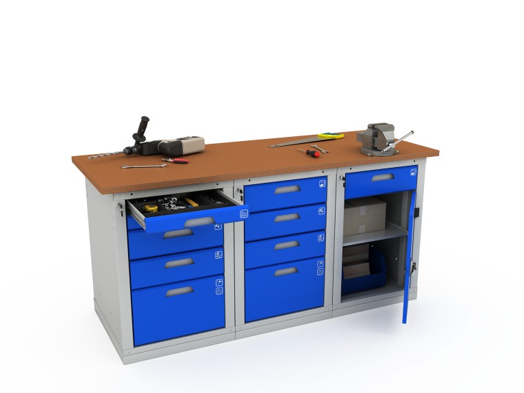 Верстак трехтумбовый WOKER PRO 3542.1800 купить в Калуге