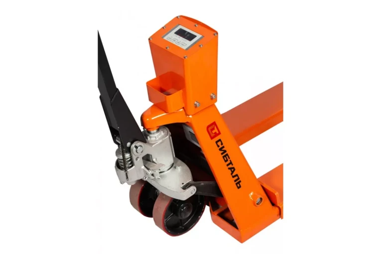 Гидравлическая тележка (рокла) ACR-ES c весами, 2,5 т, Вилы: 1150 Х 550, СибТаль, полиуретановые колеса купить в Калуге